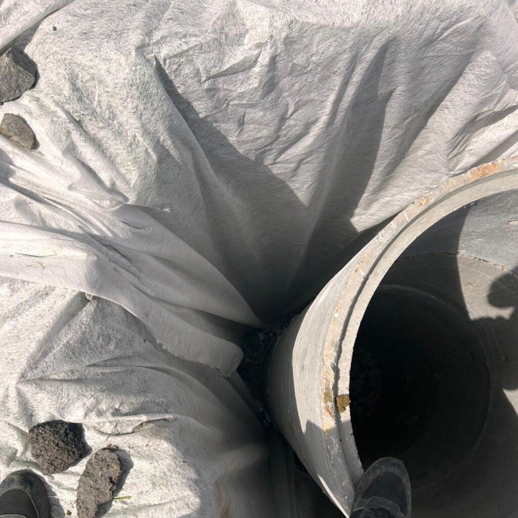 Chantier de terrassement à Anzin