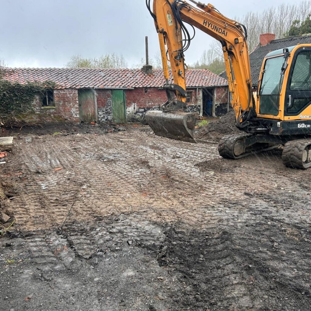 Location de benne 15 m³ sur chantier à Valenciennes